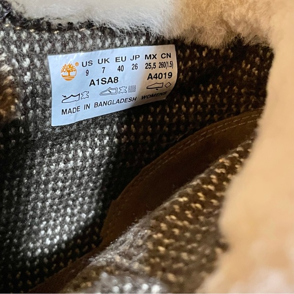 Timberland NWOT Courmayeur Valley waterproof faux fur boots womens 9 - Picture 6 of 8